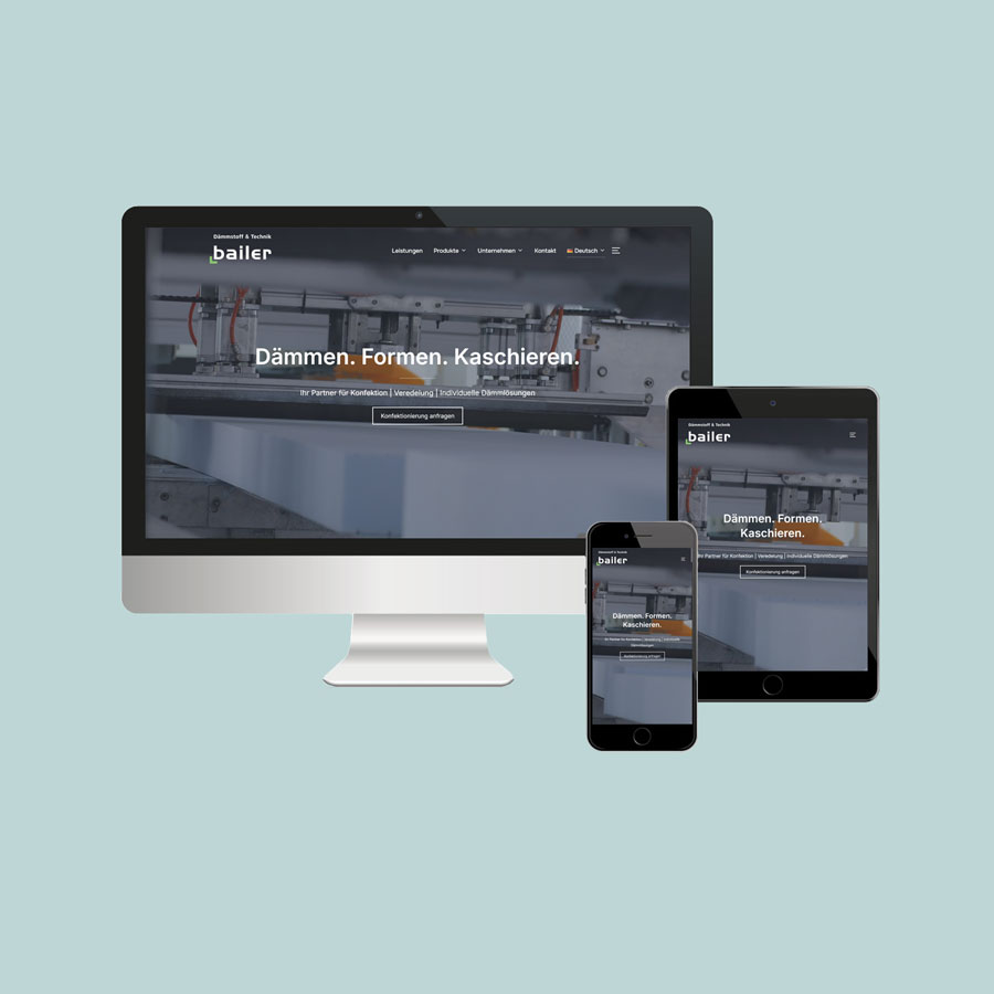 Internetauftritt Bailer Dämmstoff & Technik