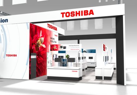 Messegrafik Toshiba Teli Corporation Messestand